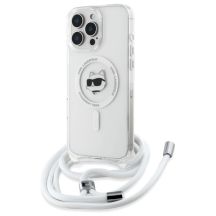 Etui Karl Lagerfeld IML Choupette Head & Cord Magsafe na iPhone 16 Pro - przezroczysty