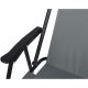 6. KRZESŁO TURYSTYCZNE Z PODŁOKIETNIKAMI 52x44x75CM SKŁADANE SZARE