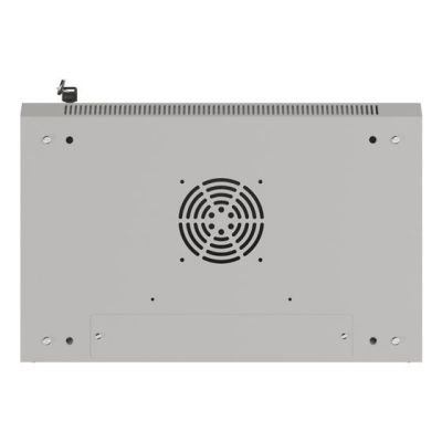 10. Szafa instalacyjna rack wisząca 19" 6U 540x350 szara drzwi przeszklone Lanberg (Flat Pack)