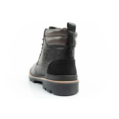 5. Wrangler Nevada buty męskie sztyblety trzewiki eleganckie modne sznurowane czarne