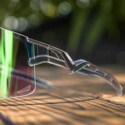 6. Okulary rowerowe Rockbros fotochromowe, z ochroną UV i wkładką korekcyjną, przeroczyste - fioletowe