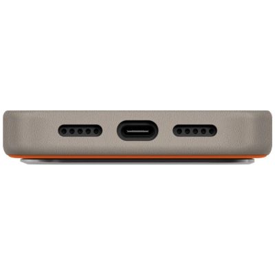 5. Etui UNIQ Lyden DS na iPhone 17 Pro Magclick Charging - pomarańczowo-szary