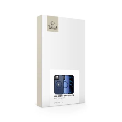 5. Etui Tech-Protect MagMat MagSafe na iPhone 13 - granatowy mat