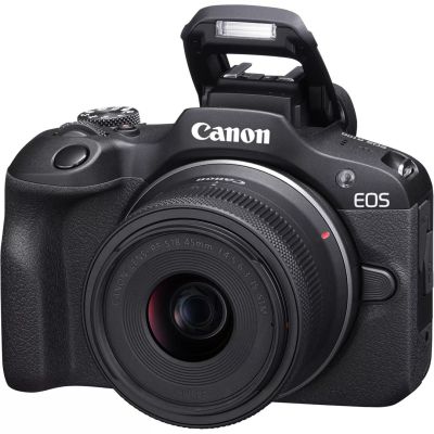 2. Canon Aparat bezlusterkowy EOS R100 + obiektyw RF-S 18-45mm F4.5-6.3 IS STM Megapiksel 24,1 MP Czułość ISO (maks.) 12800 Przekątna wyświetlacza 3,0 Sieć Wi-Fi Automatyczny, ręczny Matryca CMOS Czarny
