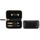 5. Zestaw do manicure ZWILLING Twinox Gold Edition 97746-004-0 – czarne skórzane etui 3 elementy - czarny