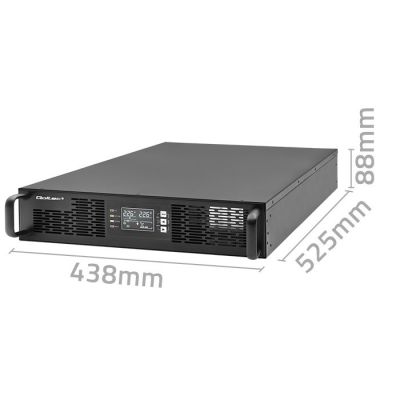 9. Qoltec Zasilacz awaryjny UPS do RACK 3kVA 3000W Power Factor 1.0 LCD EPO USB On-line