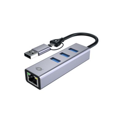 7. Conceptronic ABBY25G stacja dokująca Przewodowa USB 3.2 Gen 1 (3.1 Gen 1) Type-A + Type-C Szary