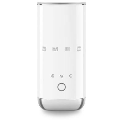 6. Spieniacz do mleka Smeg MFF02WHEU Biały 50's Style (podgrzewanie mleka, spienianie na ciepło i spienianie na zimno)