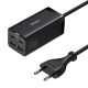 3. Baseus GaN3 Pro szybka uniwersalna ładowarka sieciowa GaN 2 x USB Typ C / 2x USB 100W PD3.0, QC4.0+, AFC czarny (CCGP000101)