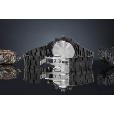 6. Zegarek Męski Giewont Chronograph Sapphire Czarny GW4580-B1