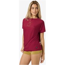 Koszulka damska SUPER.NATURAL W Cat Yoga Loose Tee czerwona