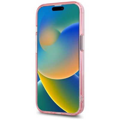 5. Etui Karl Lagerfeld IML Monogram Karl & Choupette Head MagSafe na iPhone 15 Plus - różowe