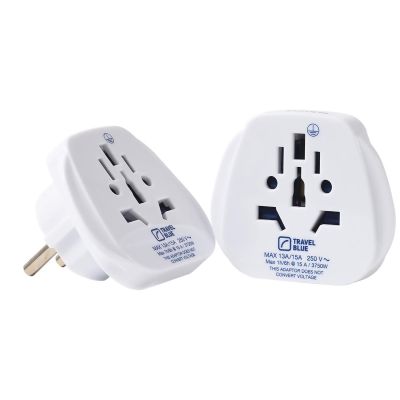 3. TRAVEL BLUE PRZEJŚCIÓWKA ADAPTER UNIWERSALNA ŚWIAT -> SHUCKO 2SZT