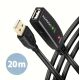 10. Kabel Axagon ADR-220 USB 2.0 A-M -> A-F active extension/repeater cable 20m Czarny
