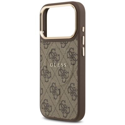 6. Etui Guess 4G PU Classic Logo MagSafe na iPhone 17 Pro - brązowe