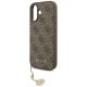 5. Etui Guess 4G Charms Collection MagSafe na iPhone 17 - brązowe