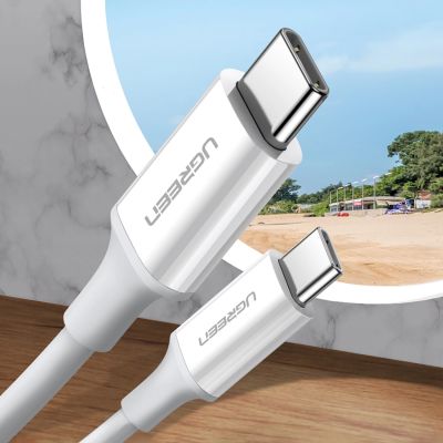 2. Kabel Ugreen US264 60518 USB-C / USB-C PD QC AFC 1m - biały
