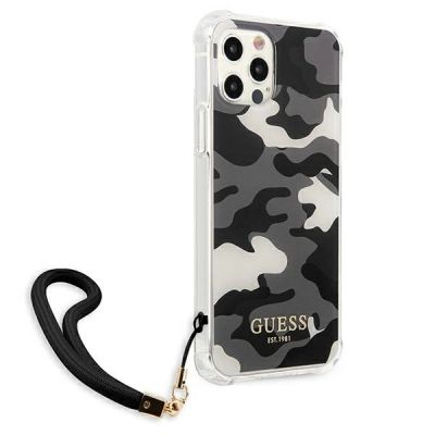 4. Etui Guess Camo Collection na iPhone 12 / iPhone 12 Pro - czarne