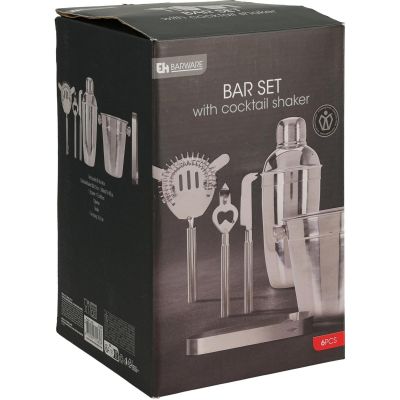 10. ZESTAW BARMAŃSKI 6 ELEMENTÓW SHAKER DO DRINKÓW SZCZYPCE