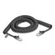 DeLOCK Spiralny kabel RJ45 męski na męski Cat.5e 3 m czarny
