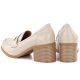 4. Półbuty damskie lordsy na obcasie beżowe M.Daszyński  MR2201D-3A