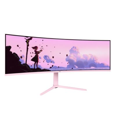 3. Arozzi Nova 49” Curved monitor komputerowy 124,5 cm (49") 5120 x 1440 px Dual QHD LED Różowy
