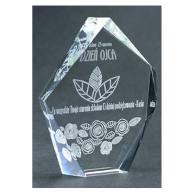 6. Trofeum szklane grawerowane z etui