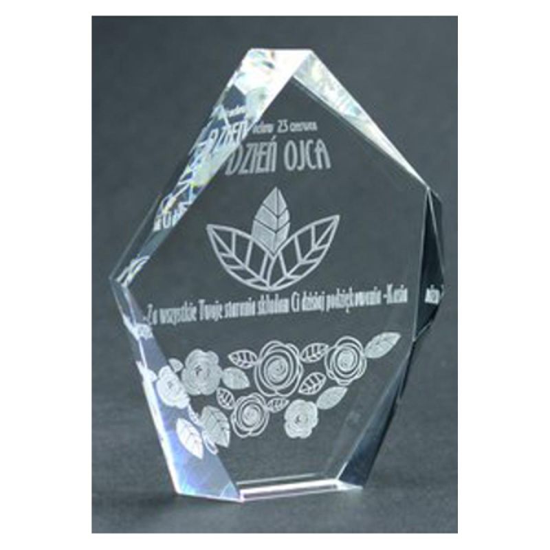 6. Trofeum szklane grawerowane z etui