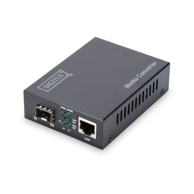 12. Media konwerter RJ45 10/100/1000Base-T na SFP 1000Base-SX/LX (bez modułu SFP)