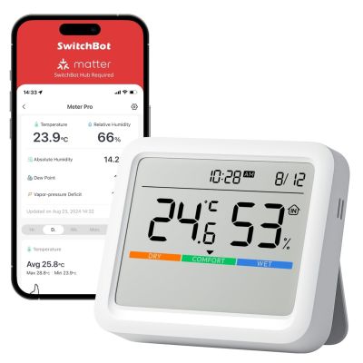 3. SwitchBot Meter Pro Biały LCD Bateria