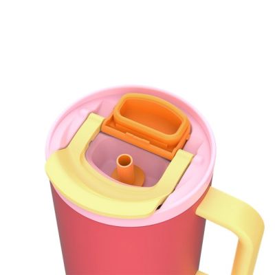 28. Kubek termiczny ze słomką Kambukka Rio Tumbler 950ml, Pink Papaya