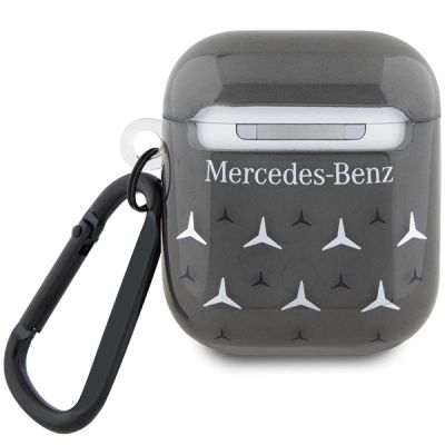 2. Etui Mercedes Large Star Pattern na AirPods 1 / 2 - czarne