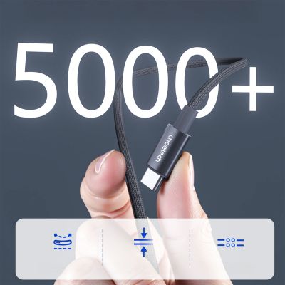 8. PD60W USB-C to USB-C Digital Display 1.2m Nylon Cable - black