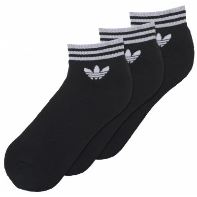 Skarpety adidas ORIGINALS Trefoil Ankle Stripes 3pak czarne