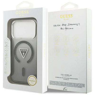 8. Etui Guess IML Gradient Triangle Logo MagSafe na iPhone 17 Pro - czarne