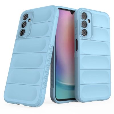 8. Magic Shield Case etui do Samsung Galaxy A24 4G elastyczny pancerny pokrowiec jasnoniebieskie