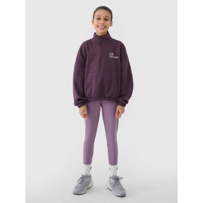 Bluza dziewczęca dresowa nierozpinana bez kaptura 4F 4FJRSS25TSWSF2058-50S