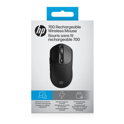 16. Mysz HP 700 Rechargeable  Mouse Black bezprzewodowa z akumulatorem czarna AZ7B0AA