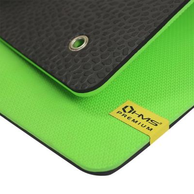 2. Mata fitness klubowa z otworami HMS Premium MFK01 Green-Black