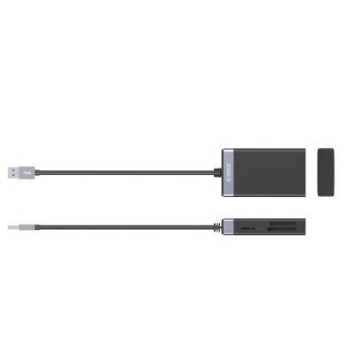 2. Czytnik kart pamięci Orico CL4D-A3 USB-A 3.0 SD microSD CF MS 5 Gb/s - czarno-srebrny