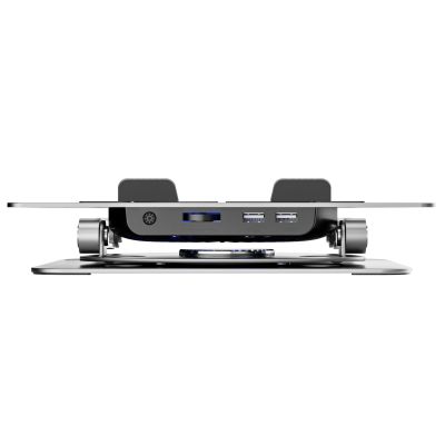 3. Podstawka Wozinsky WDCX-X16-AS CoolBase RGB chłodząca z obrotem 360° pod laptopa i tablet - srebrna
