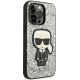 4. Etui Karl Lagerfeld Glitter Flakes Ikonik na iPhone 14 Pro Max - srebrne