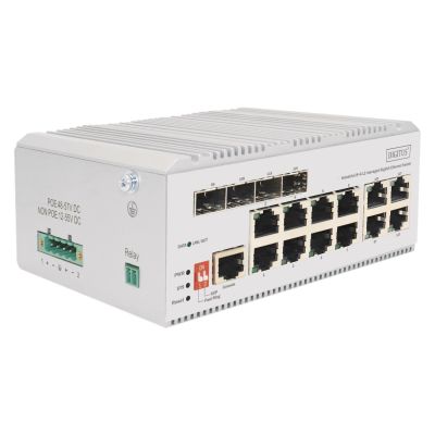 Przemysłowy przełącznik Ethernet 8+4 L2 zarządzalny