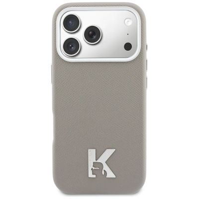 3. Etui Karl Lagerfeld Karl Head Logo MagSafe na iPhone 17 Pro - szare