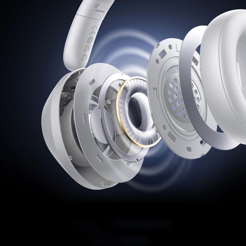 13. Słuchawki bezprzewodowe Baseus Bass 30 Max nauszne Bluetooth 5.3 - białe