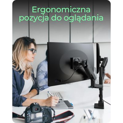 4. ICY BOX IB-MS702-T uchwyt / stojak do monitorów 144,8 cm (57") Biurko Czarny