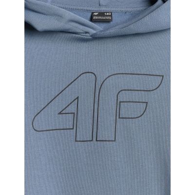 7. Bluza dresowa regular z kapturem chłopięca 4F 4FJRSS26TSWSM2748-32S