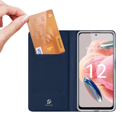 2. Dux Ducis Skin Pro etui do Xiaomi Redmi Note 12 pokrowiec z klapką portfel na kartę podstawka niebieskie