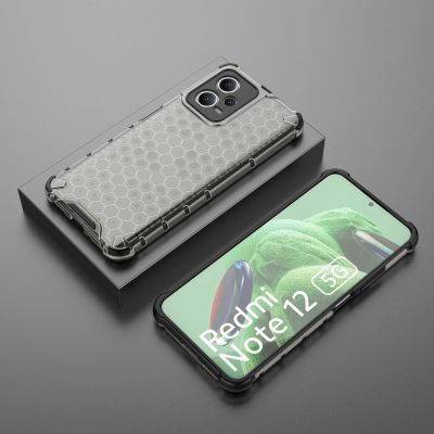 18. Honeycomb etui do Xiaomi Redmi Note 12 5G / Poco X5 5G pancerny hybrydowy pokrowiec czarne
