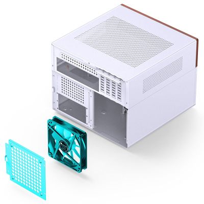 14. Jonsbo N4 WHITE zabezpieczenia & uchwyty komputerów Micro Tower Biały